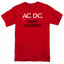 AC/DC "High Voltage" Minimalist Graphic Tee in Red
