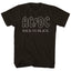 AC/DC "Back in Black" & Logo Graphic Cotton Tee Black and White