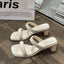 Low Heel Plain Sandals