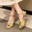 Sandals Pointed High Heel Rhinestone