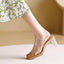 PVC Strap Chunky Heel Slide Sandals (Various Designs)
