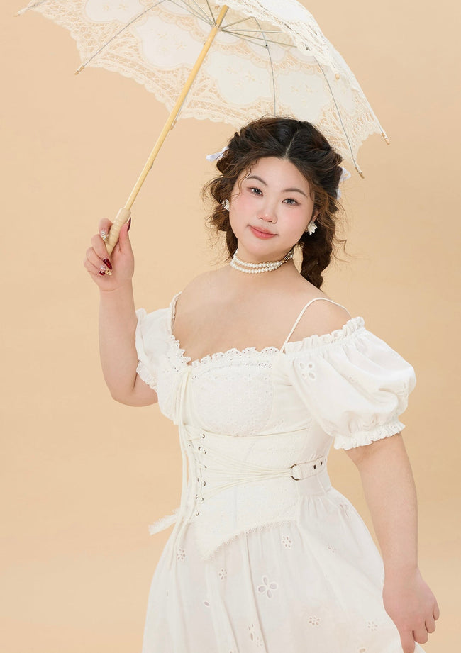 Curve & Plus "I Flipped" Corset Dress Hover Image