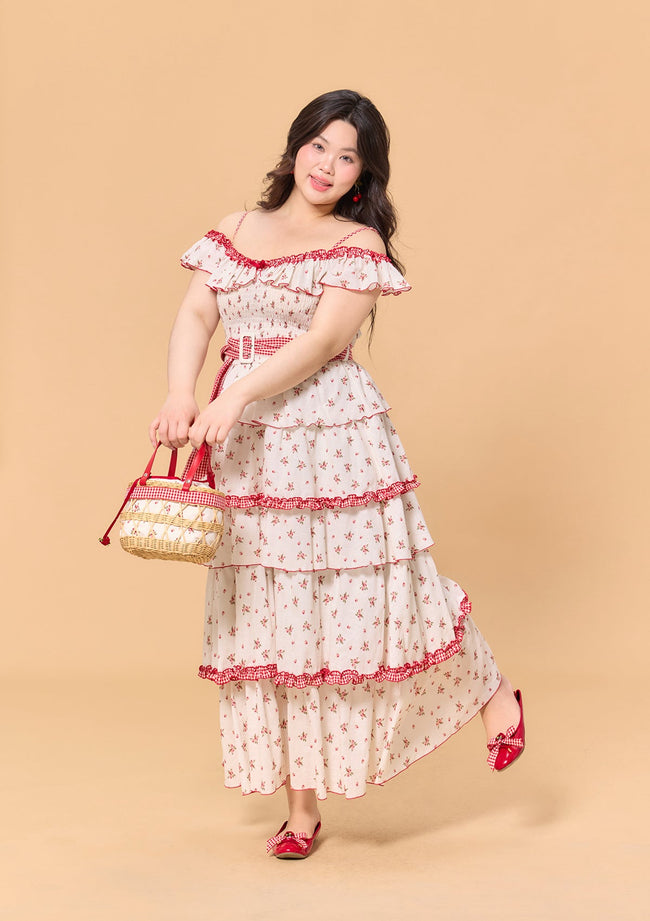 Curve & Plus Red Hood Maiden Dress Hover Image