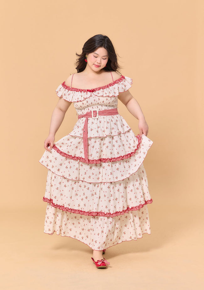Curve & Plus Red Hood Maiden Dress Main Image