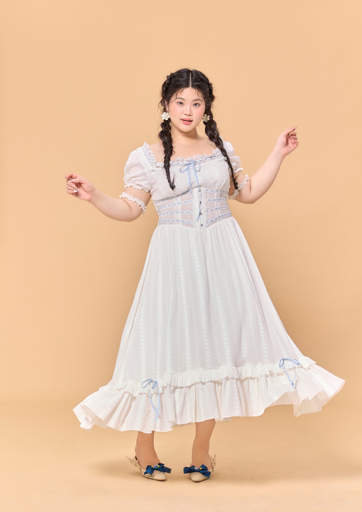 Curve & Plus Dear White Pages Dress