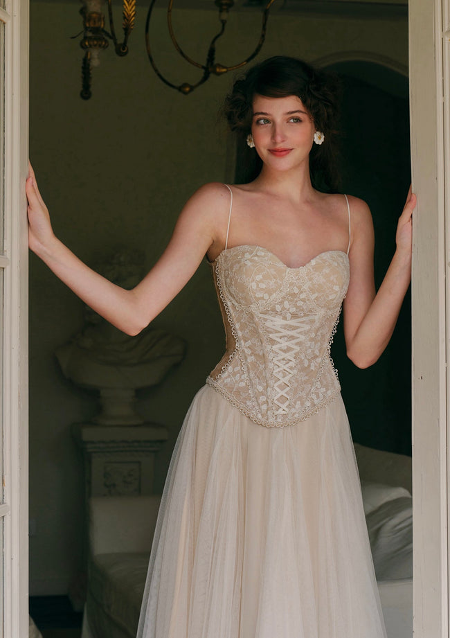 "White Moon, Weaving Dreams"Corset Hover Image