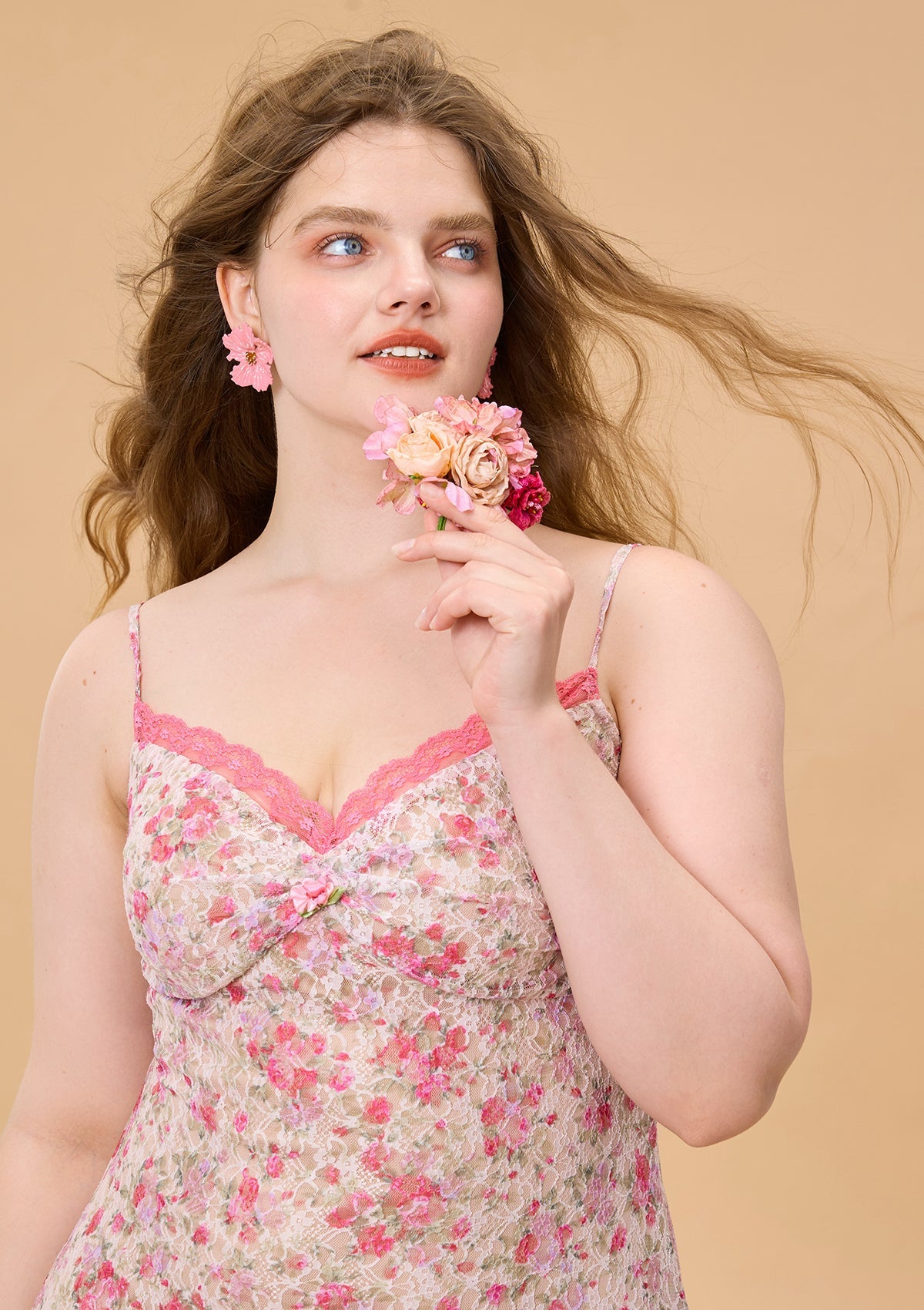 Curve & Plus Tuberose Rose Beauty Dress