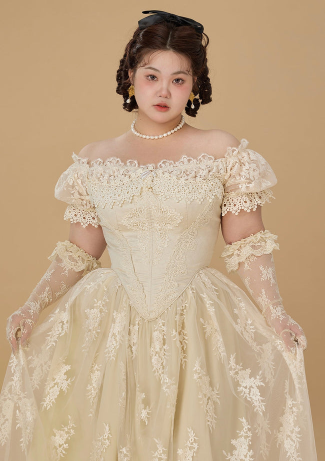 Curve & Plus The Tear of Blossom and Candle Corset Dress Hover Image