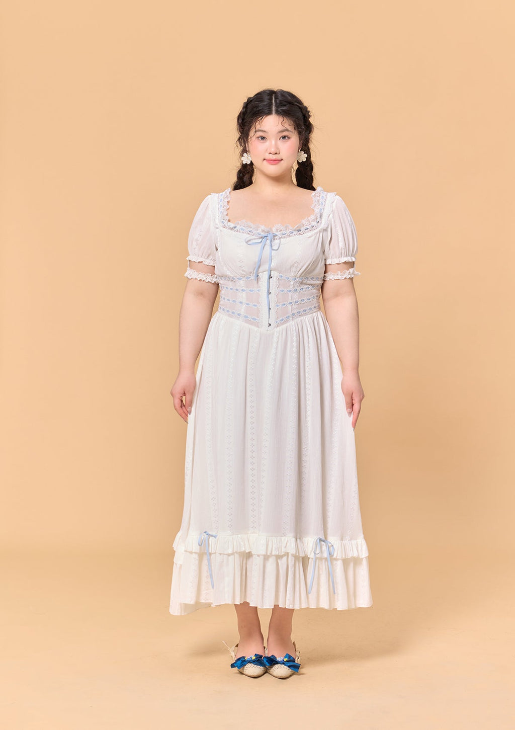Curve & Plus Dear White Pages Dress