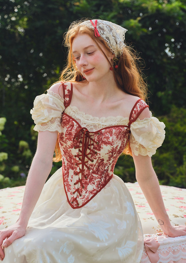Red Winery Corset Hover Image