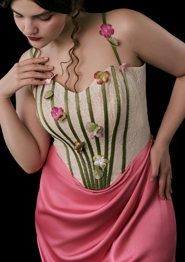 Curve & Plus Flower Vine Phantom Corset Dress Hover Image