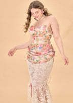 Curve & Plus Floral Mirror Corset