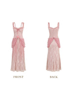 Pink Crabapple Blossom Corset Dress
