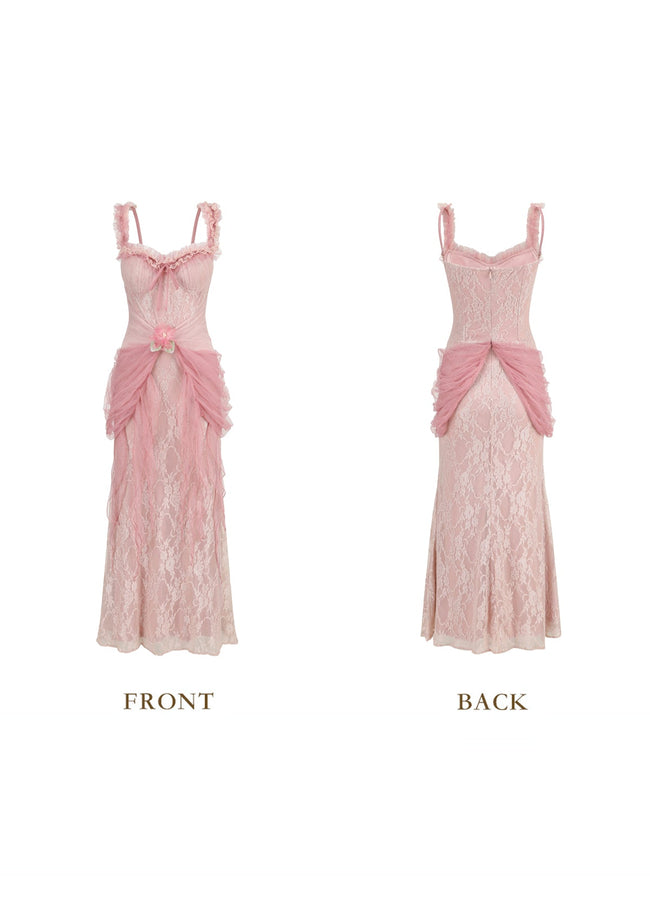 Pink Crabapple Blossom Corset Dress Main Image