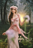 Pink Crabapple Blossom Corset Dress