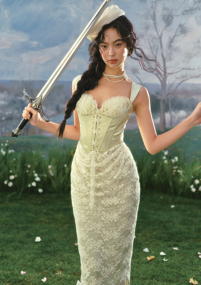 Emerald Warrior Corset Dress Hover Image