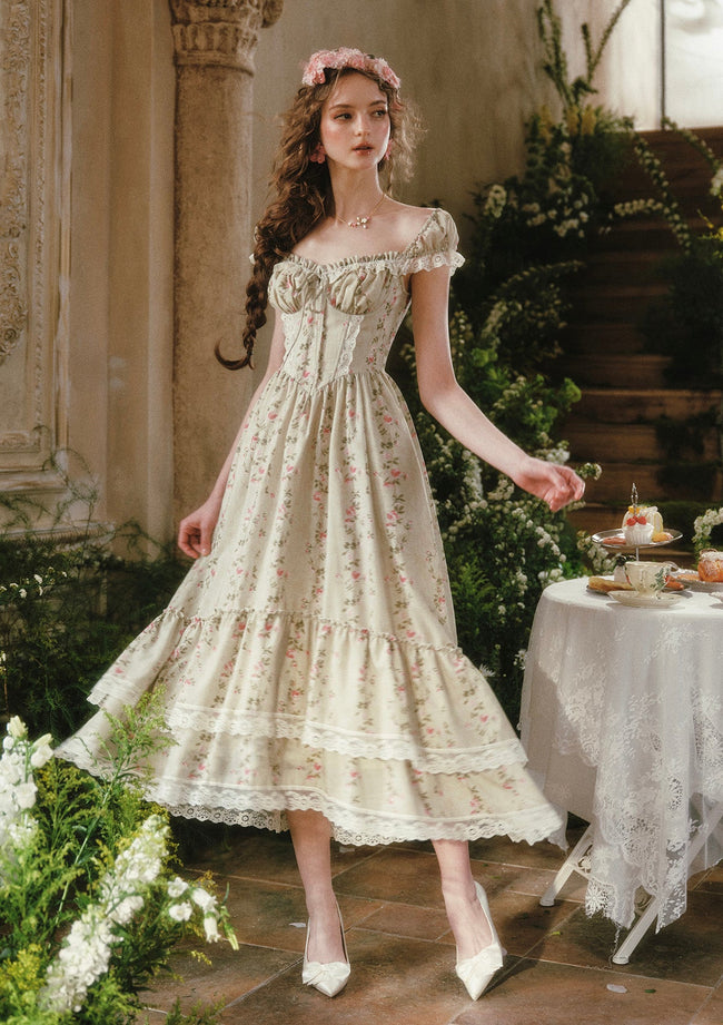 Meadow Vine Corset Dress (Long) Hover Image