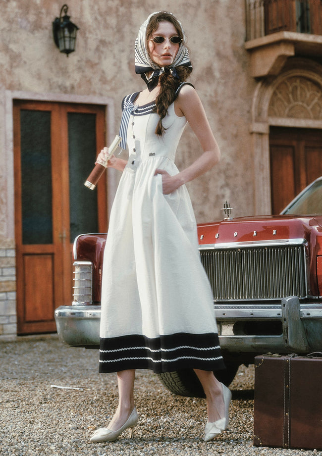 Sailor Love Letter Dress (Navy) Hover Image