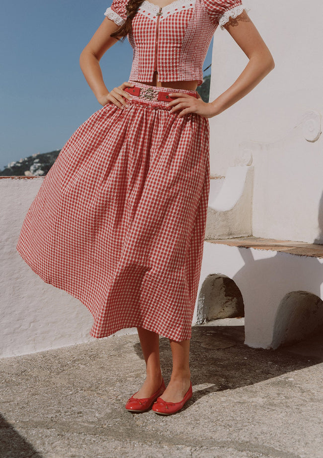 Cottage Girl Diary Red Skirt Hover Image