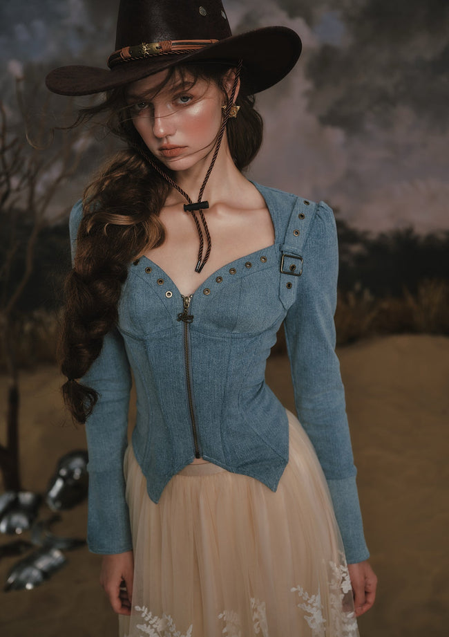 Denim Knight Corset Hover Image