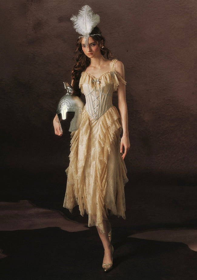Golden Veil Valkyrie Corset Dress Hover Image