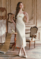 Cream Letter Dress