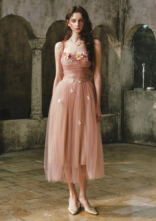 Fluttering Ribbon Dance Corset Dress Hover Image