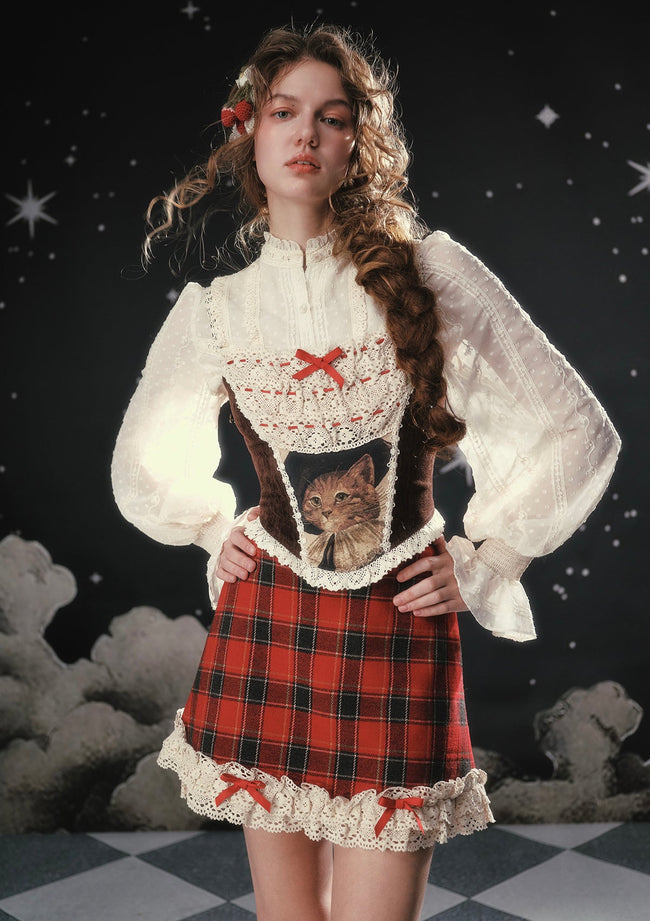 Puppet Cat Noel Corset Hover Image