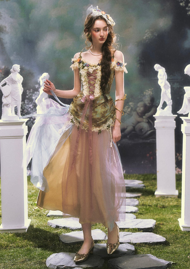 Eucalyptus Whispered by Wind Corset Dress Hover Image