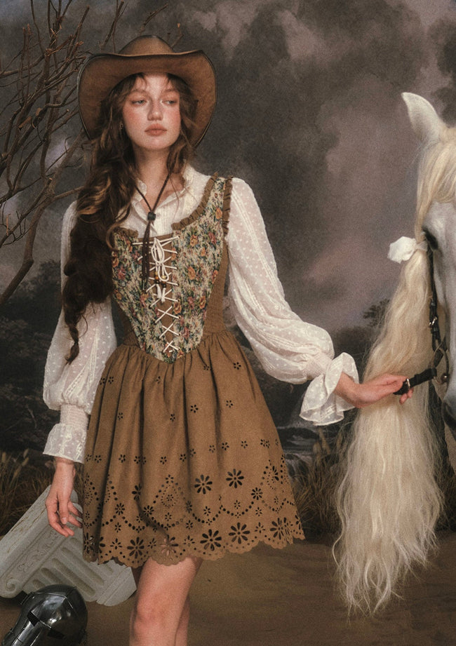 Classical Jialilve Suede Dress Hover Image