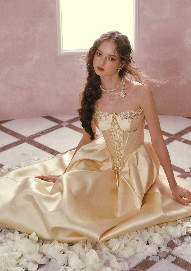 Belle's Gilded Corset Dress Hover Image