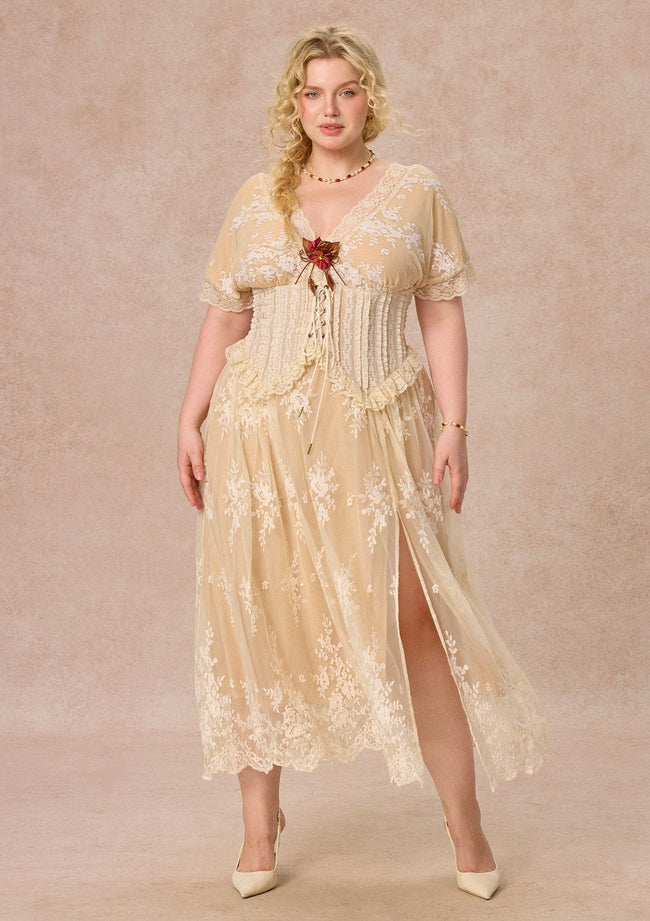 Curve&Plus Wild Thorn Rose Corset Dress Hover Image