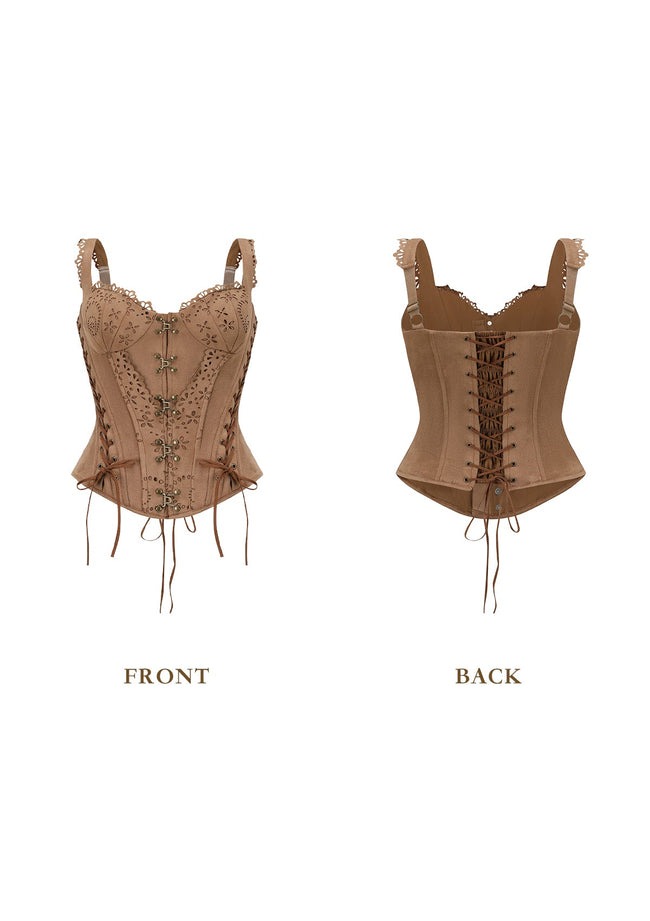 Chocolina Suede Corset Main Image