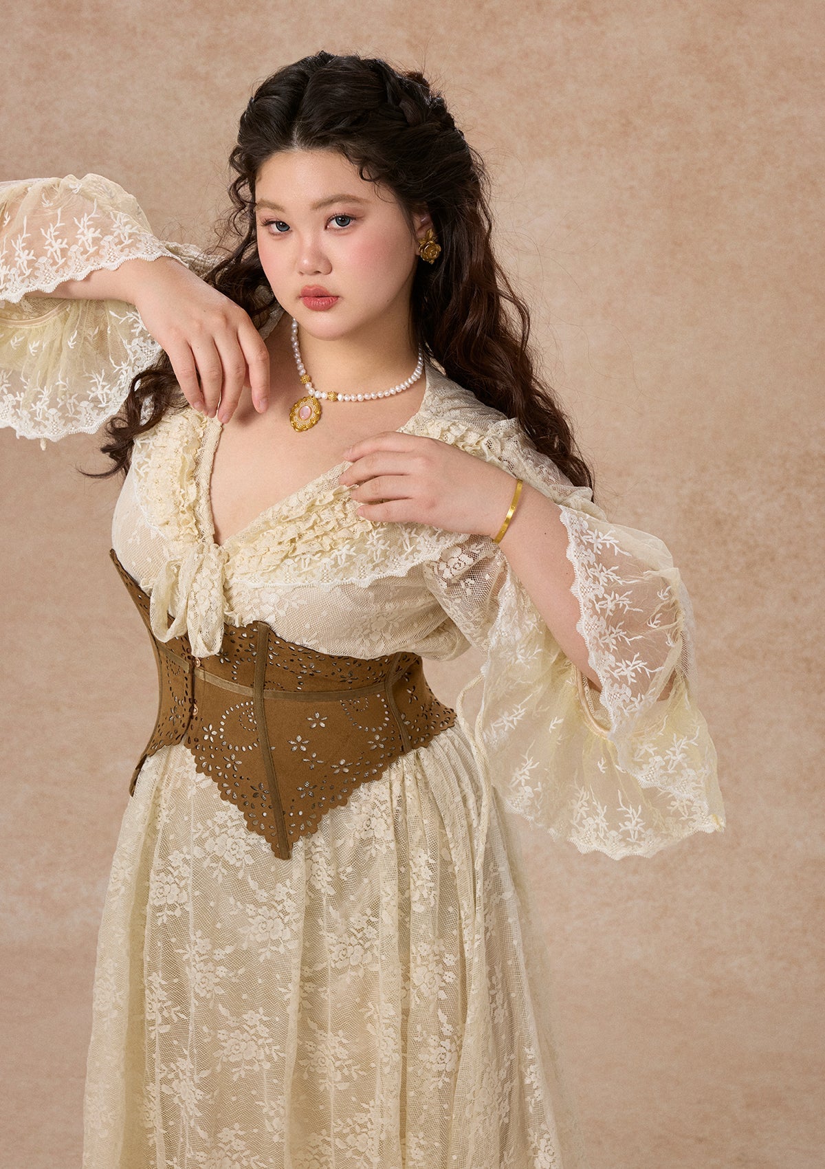 Curve&Plus Suede Corset (underbust)