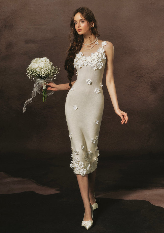 Cream Chanson Dress Hover Image