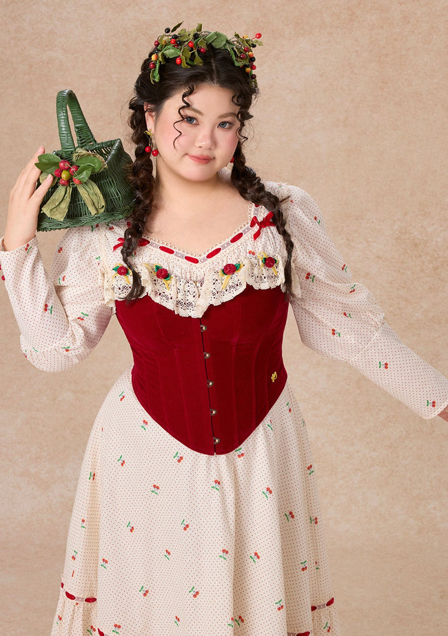 Curve & Plus Cherry Bite Corset Hover Image