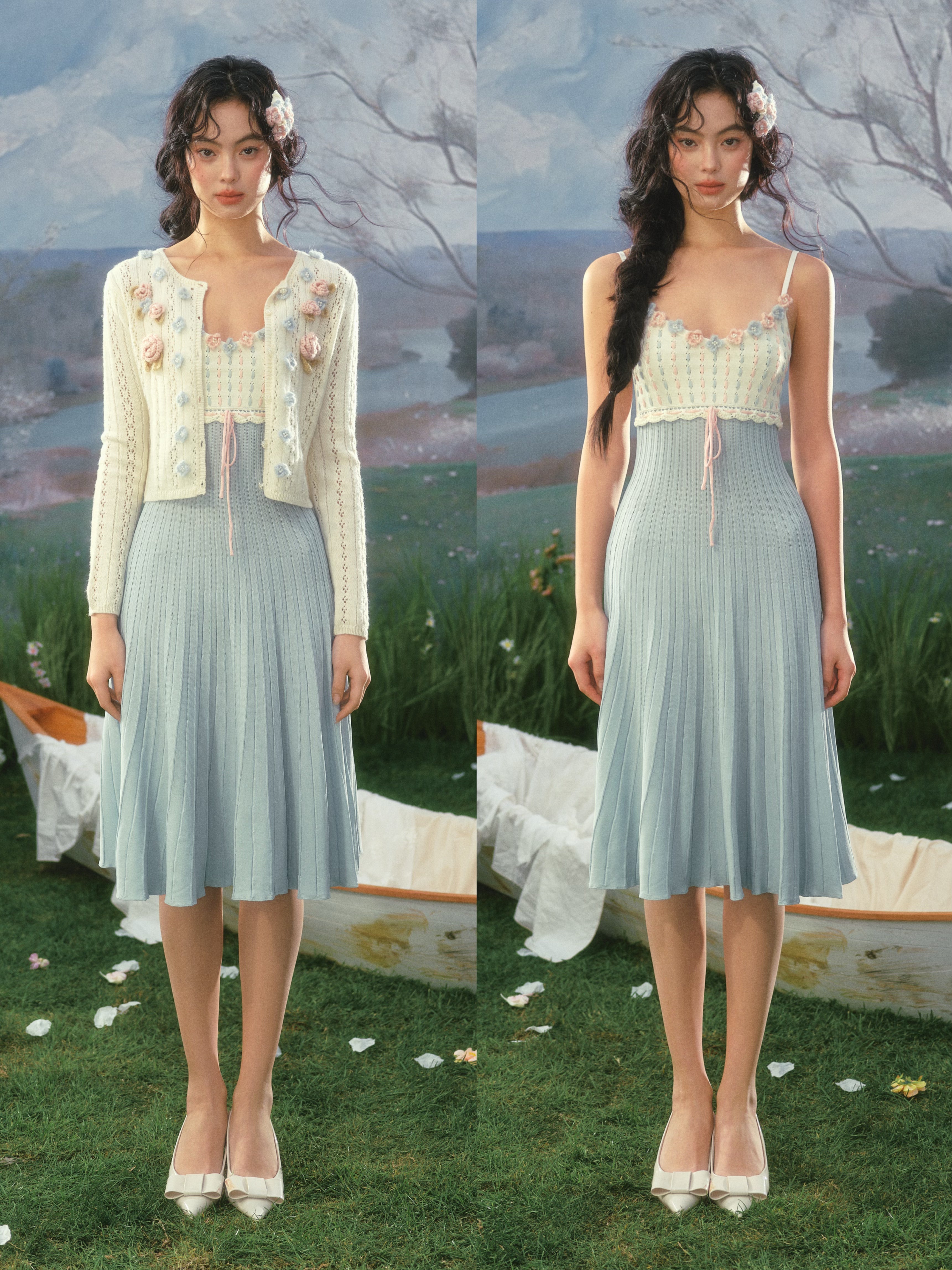 Rose Tide Knit Dress