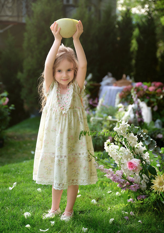 Toddler Girl Garden Tea Party Corset Dress Hover Image