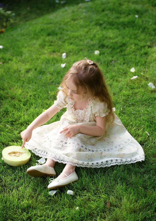 Toddler Girl Garden Tea Party Corset Dress Main Image