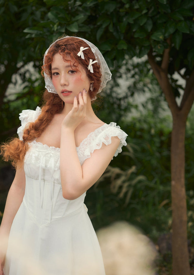 "Pure White" Garnet Corset Dress Hover Image