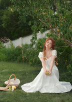"Pure White" Wisteria Corset Dress