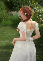 "Pure White" Wisteria Corset Dress