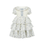 Toddler Girl Blue Dollhouse Corset Dress