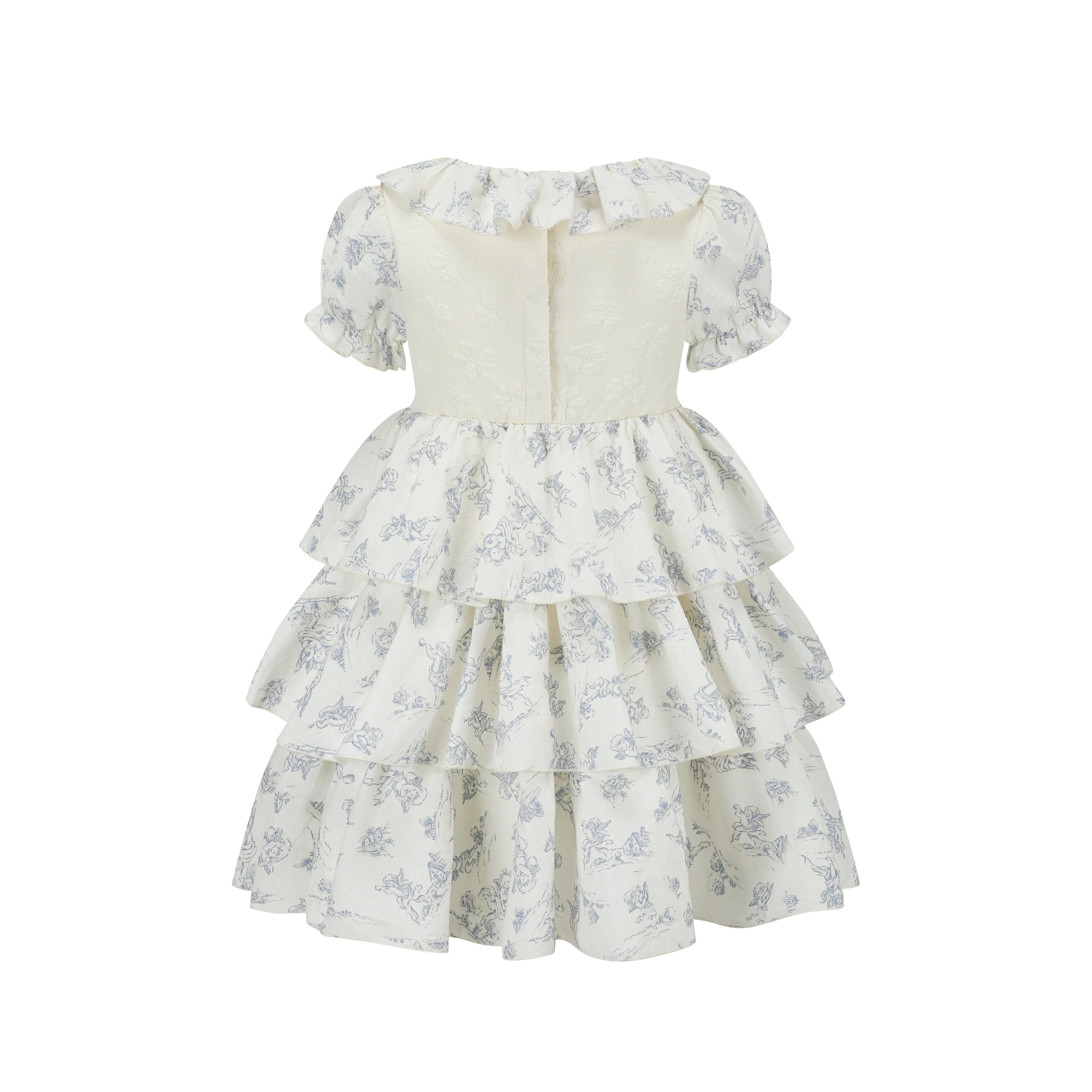 Toddler Girl Blue Dollhouse Corset Dress