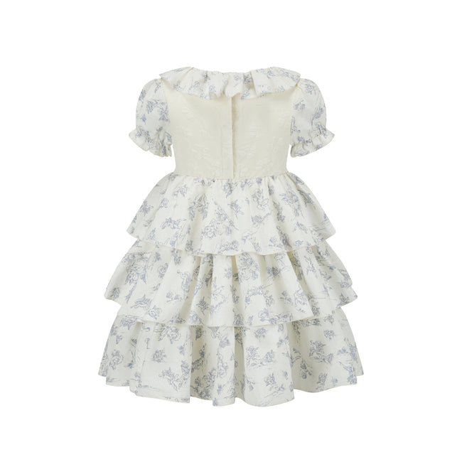Toddler Girl Blue Dollhouse Corset Dress Main Image