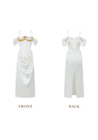 Ivory Maxi Corset Dress