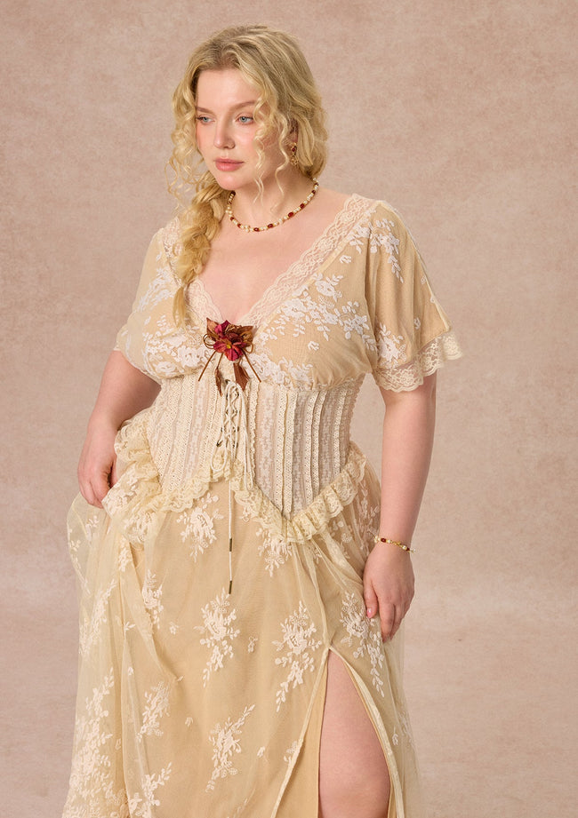 Curve&Plus Wild Thorn Rose Corset Dress Main Image