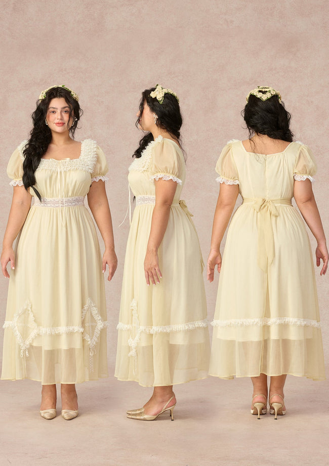 Curve&Plus Yellow Kite Dress Main Image