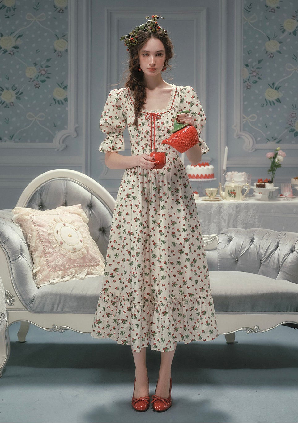Wild Strawberry Paradise  Dress