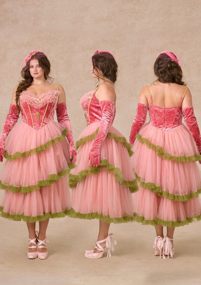 Curve&Plus Grape Grinda Corset Dress (Long) Main Image
